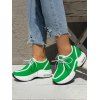 Leopard Print Lace Up Thick Platform Trendy Outdoor Shoes - GREEN EU 42