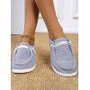 Lace Up Heather Thick Platform Outdoor Shoes - LIGHT GRAY EU 42