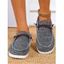 Lace Up Heather Thick Platform Outdoor Shoes - Gris Foncé EU 42