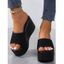 Glitter Colorblock Thick Platform Slip On Outdoor Slippers - d'or EU 42