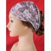 Colored Flower Print Elastci Wide Headband - LIGHT PURPLE 