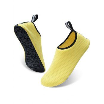 

Plain Color Slip On Flat Platform Outdoor Creek Shoes, Yellow