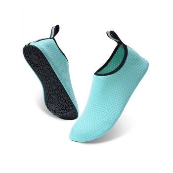 

Plain Color Slip On Flat Platform Outdoor Creek Shoes, Light green