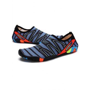 

Breathable Printed Slip On Casual Creek Shoes, Deep blue