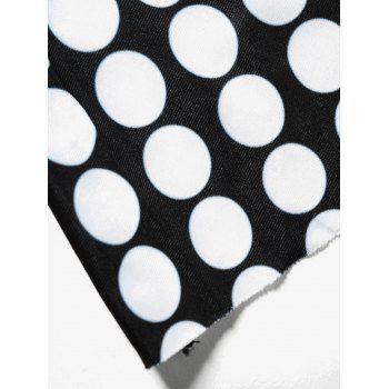 Polka Dots Print Tankini Swimsuit Crosscriss Padded Adjustable Strap Modest Swimwear Boyleg Bathing Suit