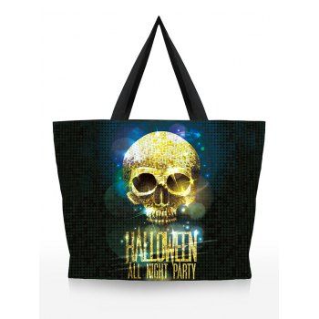 

Gothic Rose Skull Pattern Zipper Trendy One Shoulder Bag, Black