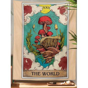 

Mushroom Printed Tapestry Hanging Wall Home Decor, Multicolor