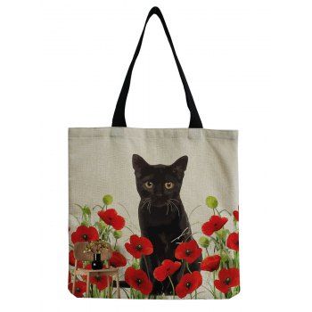 

Cute Cat Pattern One Shoulder Bag, Red