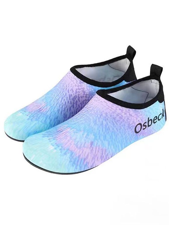 Geometric Ombre Slip On Outdoor Creek Shoes - Bleu EU (40-41)