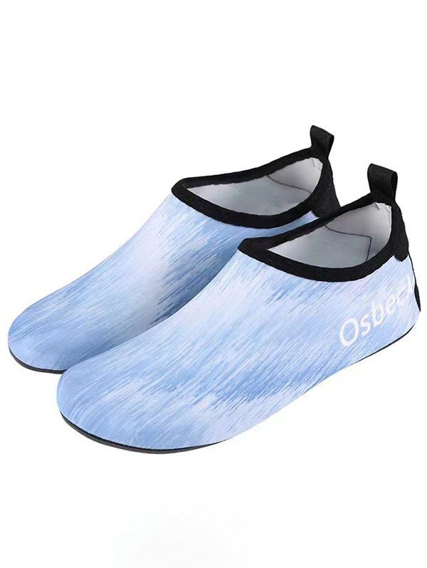 Printed Slip On Flat Platform Outdoor Casual Shoes - LIGHT BLUE EU (42-43)