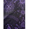 Sun Printed Dress Lattice Strap Sleeveless Foldover High Waisted Asymmetrical Midi Dress - CONCORD S