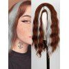 Highlight Middle Part Capless Long Synthetic Wig - multicolor 