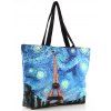 Sac Porte Epaule Zippé Motif D'Animal Galaxie - Noir 