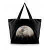 Sac à Eapule Tendance avec Fermeture Éclair Motif Galaxie et Planètes - Noir 