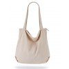 Sac à Bandoulière Simple Texturé Zippé en Couleur Unie - Blanc 