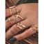 5 Pièces Ensemble de Bague Géométrique Cœur Torsadé - d'or 