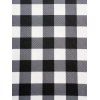 Plaid Print Dress Crisscross Lace Up Grommet High Waisted Sleeveless A Line Mini Dress - BLACK S