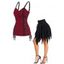 Plain Color Ruched Grommet Tank Top And Lace Up Layered Asymmetric Handkerchief Skirt Casual Outfit - multicolor S
