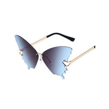 

Butterfly Shaped Rimless Ombre Trendy Outdoor Sunglasses, Dark gray