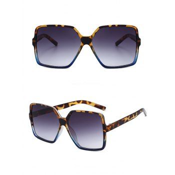 

Leopard Frame Ombre Square Lens Outdoor Sunglasses, Multicolor a