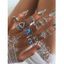 13 Pièces Ensemble de Bagues Tendance en Cristal Fantaisie Tortue Fleur Cœur - Argent 