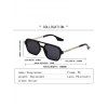 Outdoor Sunproof Plastic Frame Crossbar Sunglasses - BLACK 