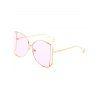 Ombre Lens Semi-circle Faux Pearl Outdoor Sunglasses - LIGHT COFFEE 