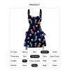 Jellyfish Print Dress Zip Up Lace Up Adjustable Strap High Waisted A Line Mini Dress - multicolor S