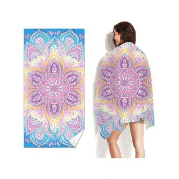 

Flower Printed Square-shaped Trendy Beach Towel, Multicolor