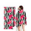 Serviette de Plage Tendance Carrée à Imprimé Melon et Rayures - multicolor 70 CM X 150 CM