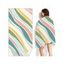 Serviette de Plage Tendance Carrée à Imprimé Rayures Colorées - multicolor 70 CM X 150 CM