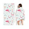 Serviette de Plage Tendance à Imprimé Flamants en Forme Carrée - multicolor 70 CM X 150 CM
