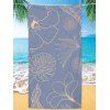 Serviette de Plage Tendance Carrée à Imprimé Feuilles et Fleurs - multicolor 75 CM X 150 CM