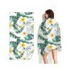 Serviette de Plage Tendance Carrée à Imprimé Feuilles Tropicales - Vert clair 70 CM X 150 CM