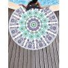 Serviette de Plage Tendance en Forme de Cercle avec Pompons à Imprimé Fleurs - multicolor 150CM (ROUND)