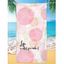 Serviette de Plage Tendance de Forme Carrée à Imprimé Géométrique - Rose clair 75 CM X 150 CM