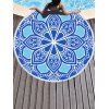 Serviette de Plage Tendance en Forme de Cercle avec Pompons à Imprimé Fleurs - multicolor 150CM (ROUND)