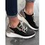 Lace Up Breathable Colorblock Casual Sports Shoes - Noir EU 42