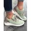 Lace Up Breathable Colorblock Casual Sports Shoes - Gris EU 36