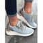 Lace Up Breathable Colorblock Casual Sports Shoes - Bleu de Mer EU 37