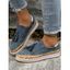 Colorblock Fringe Slip On Flat Platform Outdoor Shoes - Vert EU 41