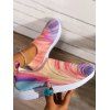 Contrast Colorblock Breathable Slip On Sports Shoes - Pourpre EU 39