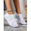 Contrast Colorblock Breathable Slip On Sports Shoes - Rouge Rose EU 43