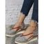 Contrast Slip On Thick Platform Outdoor Sandals - Beige EU 36