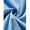 Pastel Color Dress Knotted Spaghetti Strap Empire Wast Asymmetrical Midi Dress - LIGHT BLUE XL