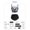 Butterfly Mushroom Print Tankini Swimsuit Lattice Strap Tummy Control Swimwear Ruched Underwire Bathing Suit - BLACK XL