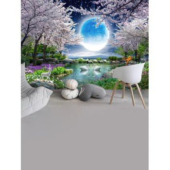 

Flower Tree Landscape Pattern Tapestry Hanging Wall Home Decor, Multicolor