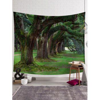 

Tree Landscape Pattern Tapestry Hanging Wall Home Decor, Deep green