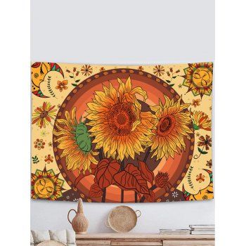 

Sunflower Leaf Sun Moon Pattern Tapestry Hanging Wall Home Decor, Multicolor