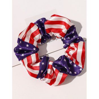 

Star Striped American Flag Elements Scrunchie Elastic Hair Band, Multicolor a